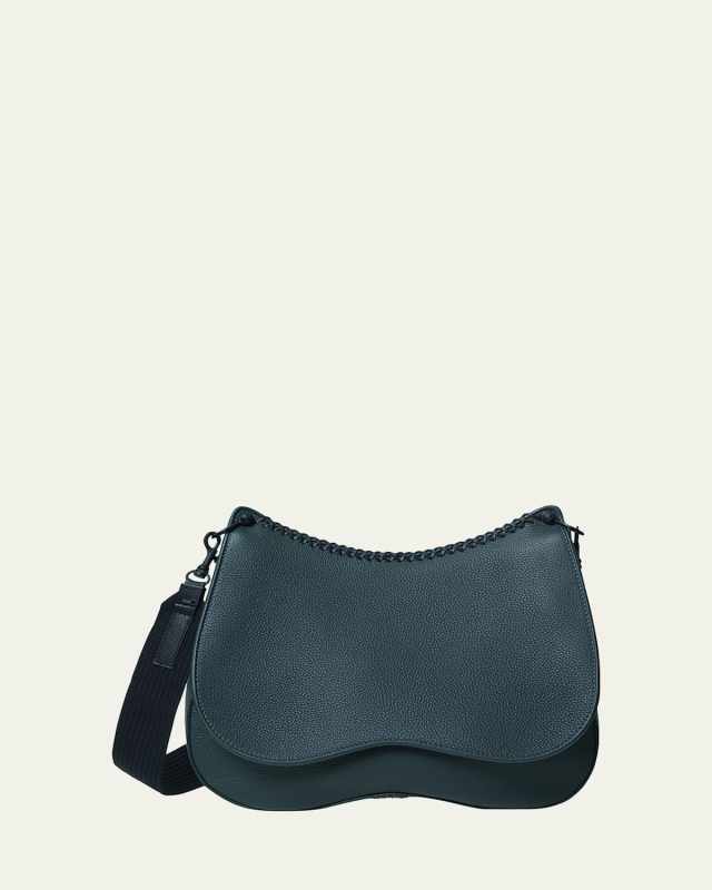 Saddle Grain Leather Crossbody Bag
